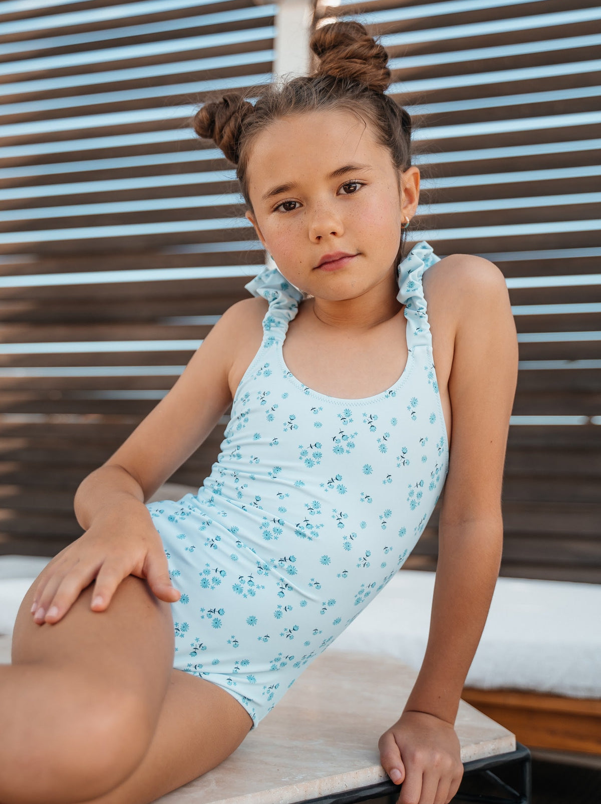 Piccoli Principi Australia 1pc Swimsuit - Blue Petals