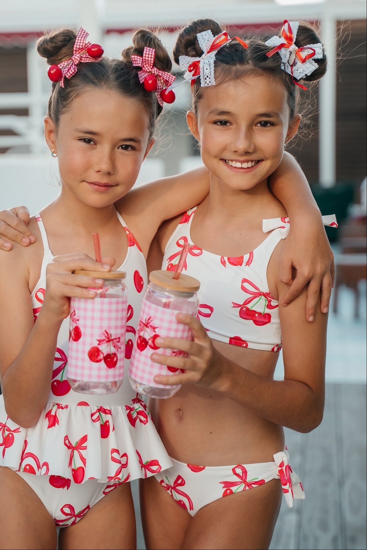 Piccoli Principi Sahara 2pc Swimsuit - Cherries &amp; Bows