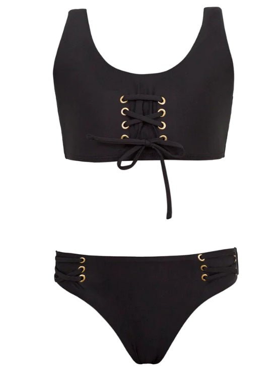 PQ Kids Black Lace Up Bikini - Everything But The PrincessPQ Swim