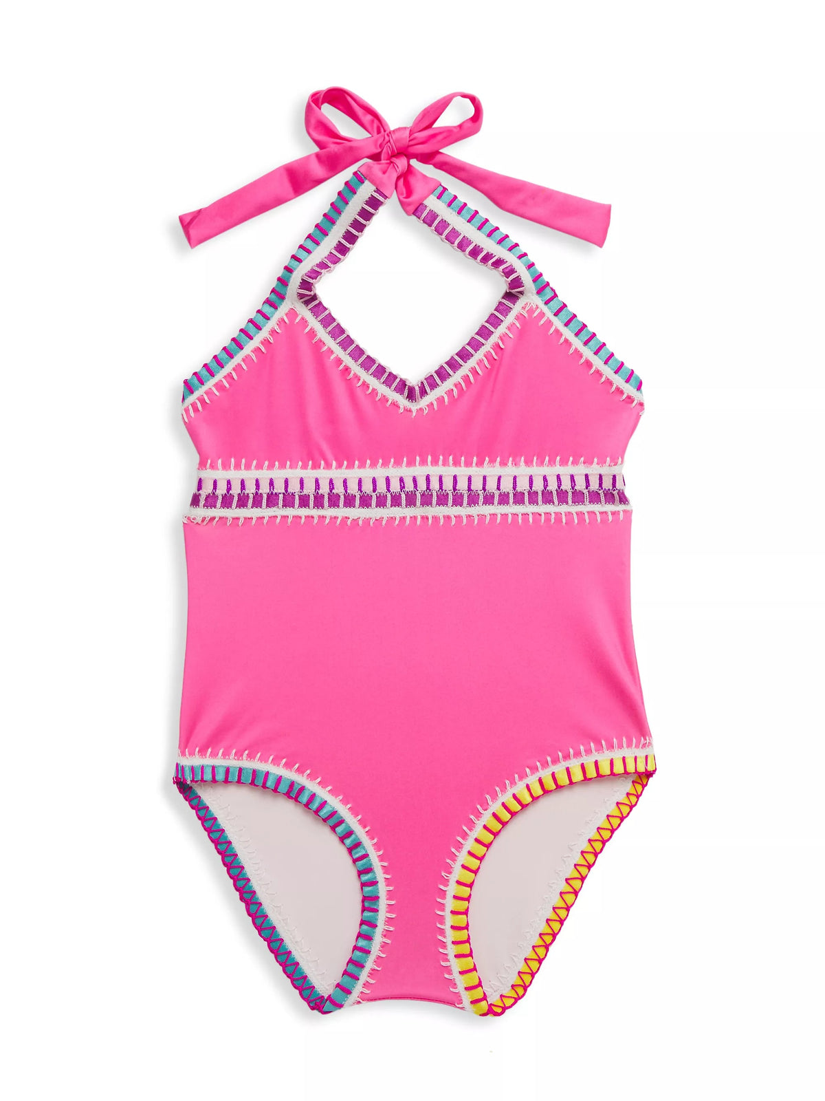 PQ Kids Pink Sporty Rainbow Embroidered One Piece - Everything But The PrincessPQ Swim