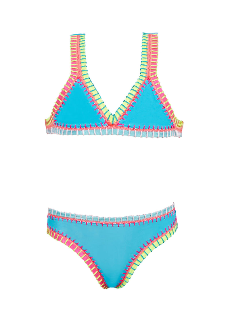 PQ SWIM Midnight Rainbow Elastic Girls Bikini