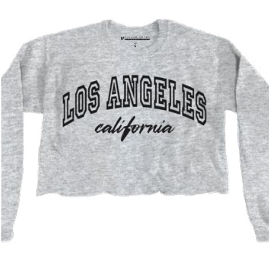 Prince Peter Heather Grey Los Angles Varsity Sweatshirt - Everything But The PrincessPrince Peter