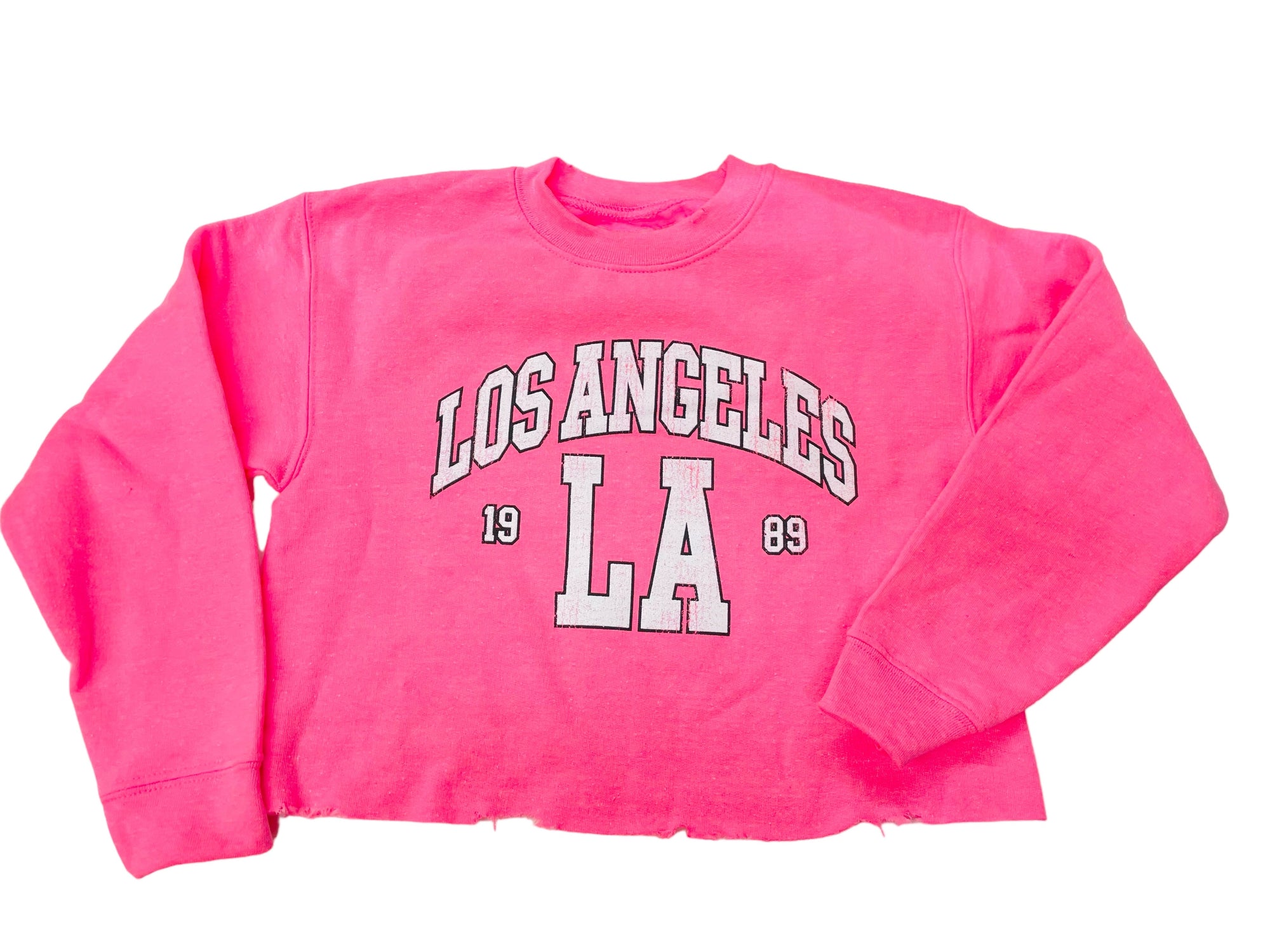 Prince Peter Neon Pink LA Crop Sweatshirt - Everything But The PrincessPrince Peter