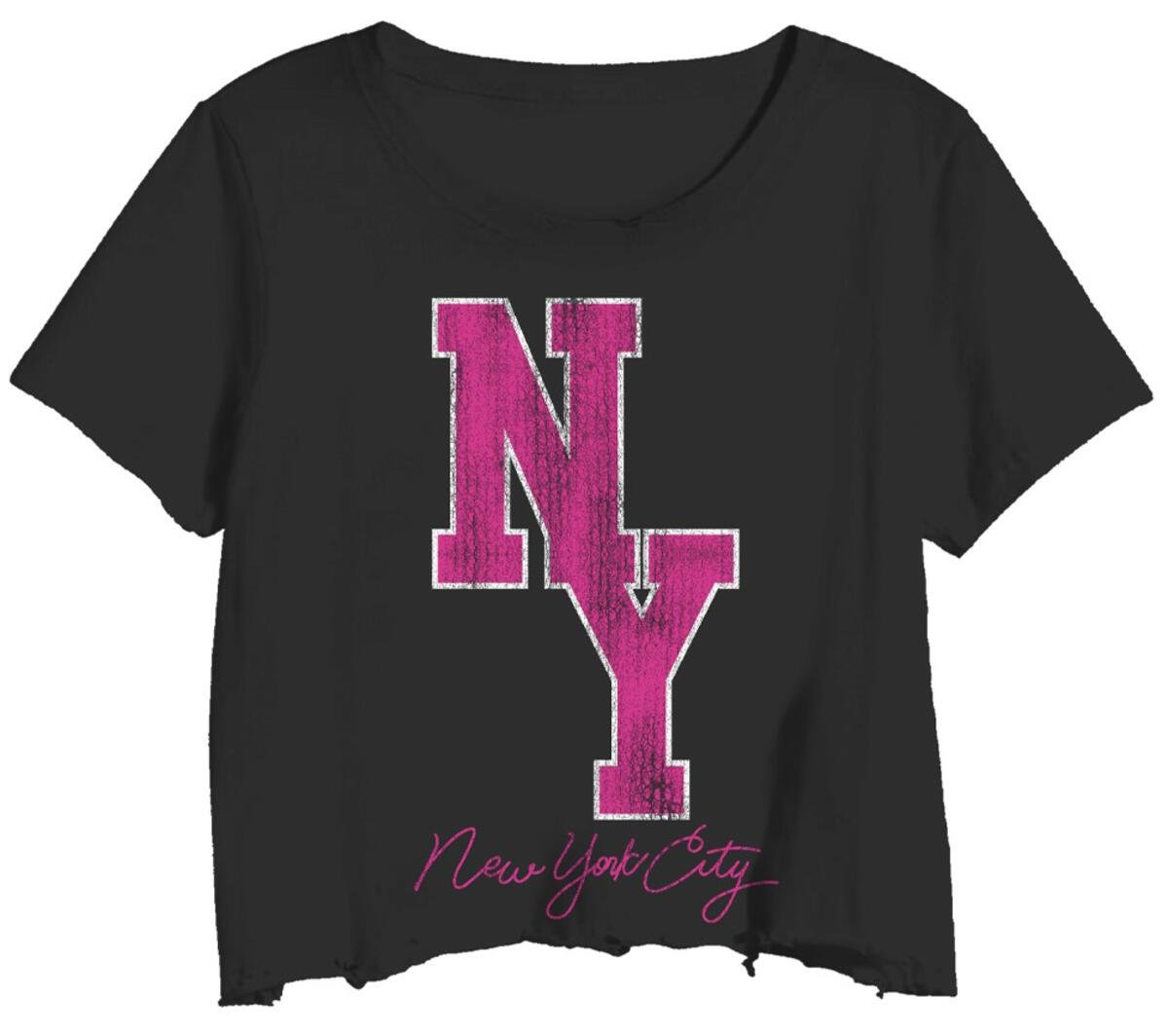 Prince Peter New York City Black/Hot Pink Crop Tee * Kids & Adults* - Everything But The PrincessPrince Peter