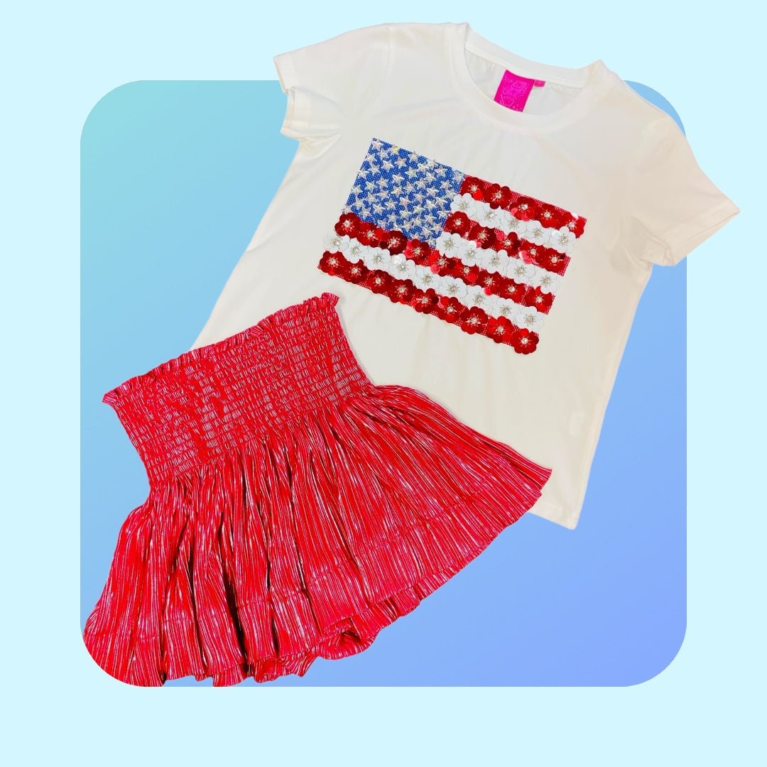 Queen Of Sparkles Kids Flag Tee - Everything But The PrincessQueen Of Sparkles