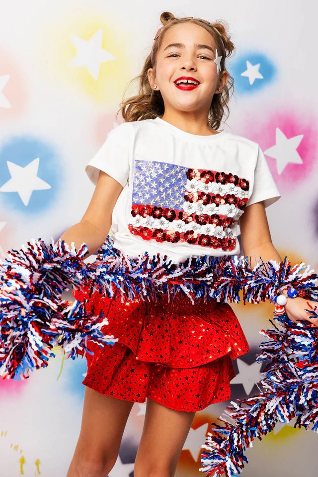 Queen Of Sparkles Kids Flag Tee - Everything But The PrincessQueen Of Sparkles