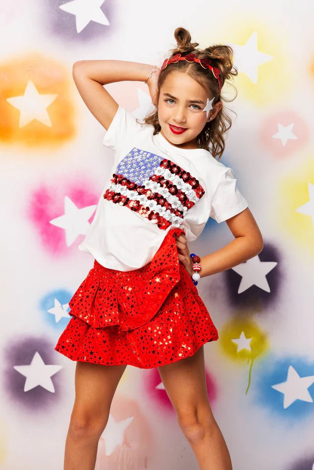 Queen Of Sparkles Kids Flag Tee - Everything But The PrincessQueen Of Sparkles