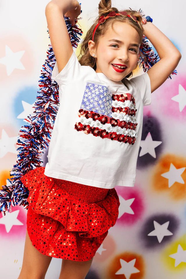 Queen Of Sparkles Kids Flag Tee - Everything But The PrincessQueen Of Sparkles