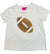 Queen Of Sparkles Kids Game Day Football Tee - White/Gold - Everything But The PrincessQueen Of Sparkles