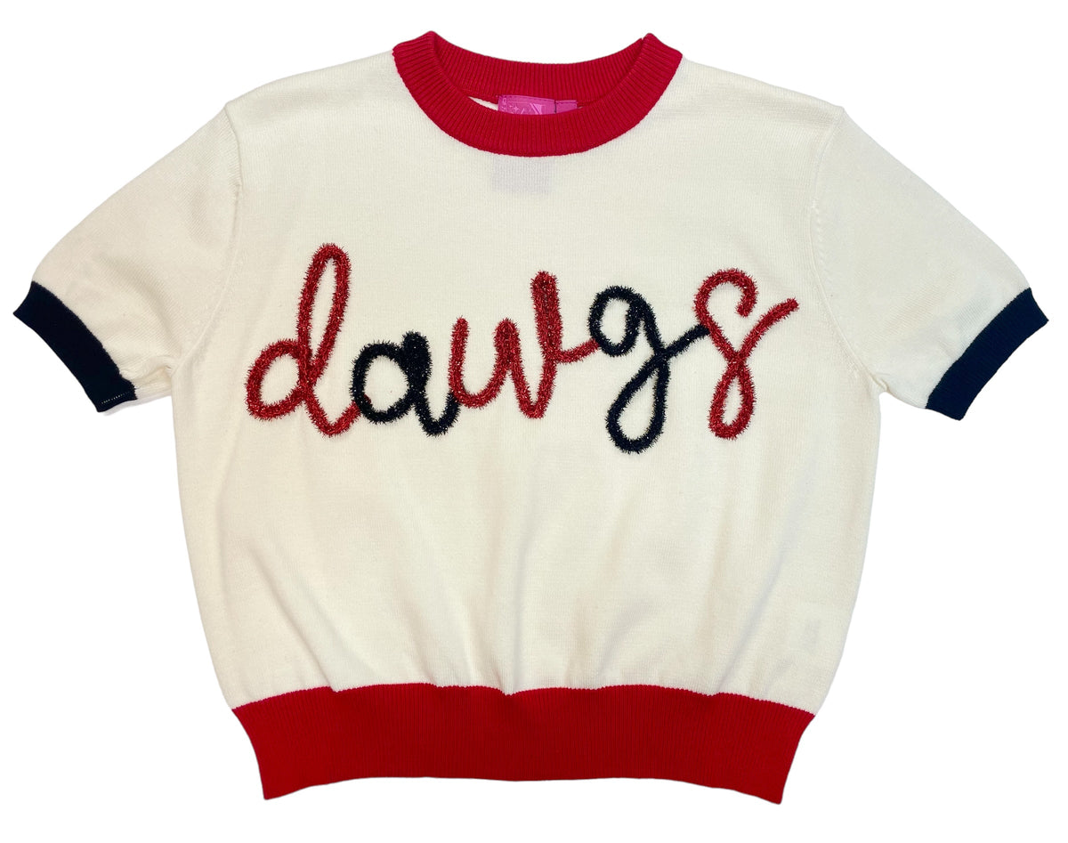 Queen Of Sparkles Kids Glitter Script Sweater - Georgia &quot; Dawgs&quot; - Everything But The PrincessQueen Of Sparkles