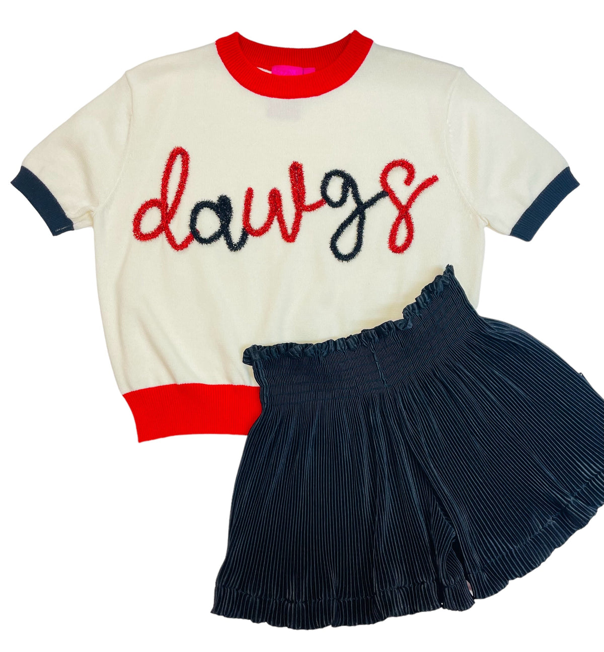 Queen Of Sparkles Kids Glitter Script Sweater - Georgia &quot; Dawgs&quot; - Everything But The PrincessQueen Of Sparkles