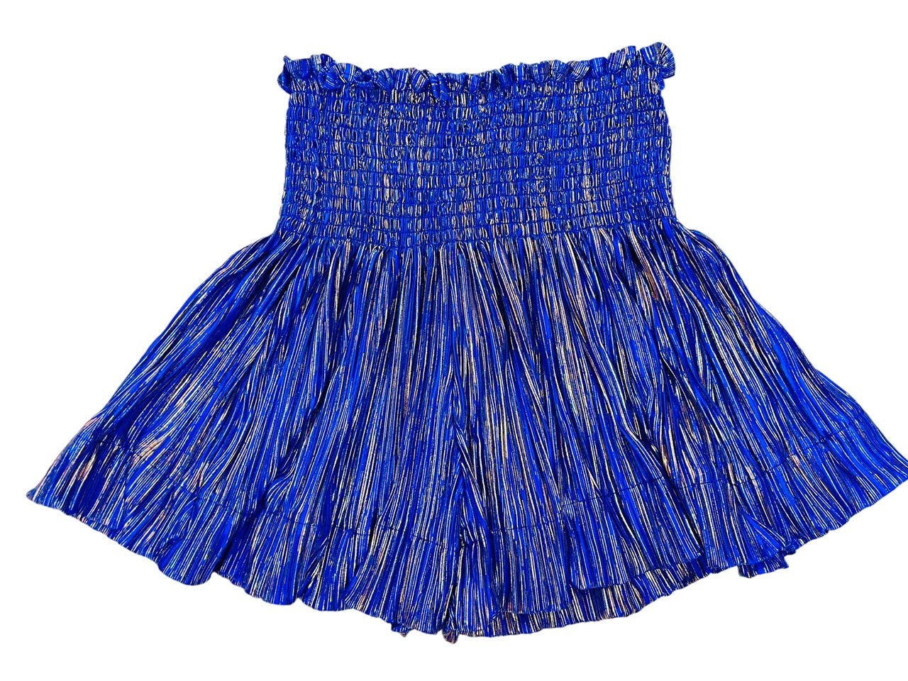 Queen Of Sparkles Kids Pleated Swing Shorts - Royal Blue/Gold - Everything But The PrincessQueen Of Sparkles