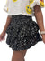 Queen Of Sparkles Kids Smocked Skort- Black & Silver Star - Everything But The PrincessQueen Of Sparkles