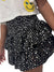Queen Of Sparkles Kids Smocked Skort- Black & Silver Star - Everything But The PrincessQueen Of Sparkles