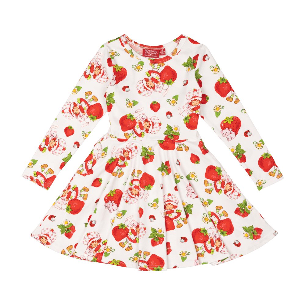 Rock Your Baby Strawberry Shortcake Long Sleeve Knit Dress - Everything But The PrincessRock your baby