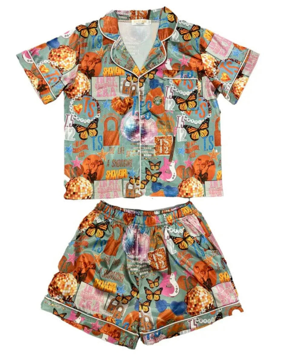 Tweenstyle New Era Print 2pc Satin Lounge Set