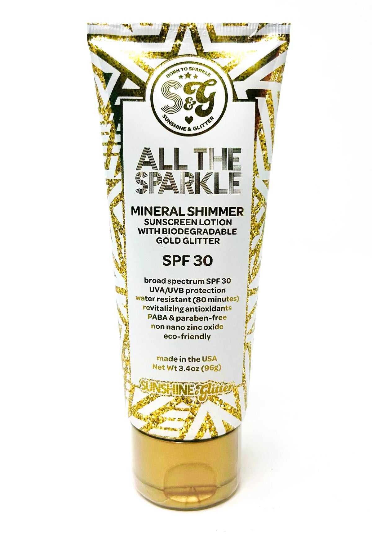 Sea Star Sparkle SPF 30 Gold Glitter Sunscreen - All The Sparkle - Everything But The PrincessSunshine &amp; Glitter