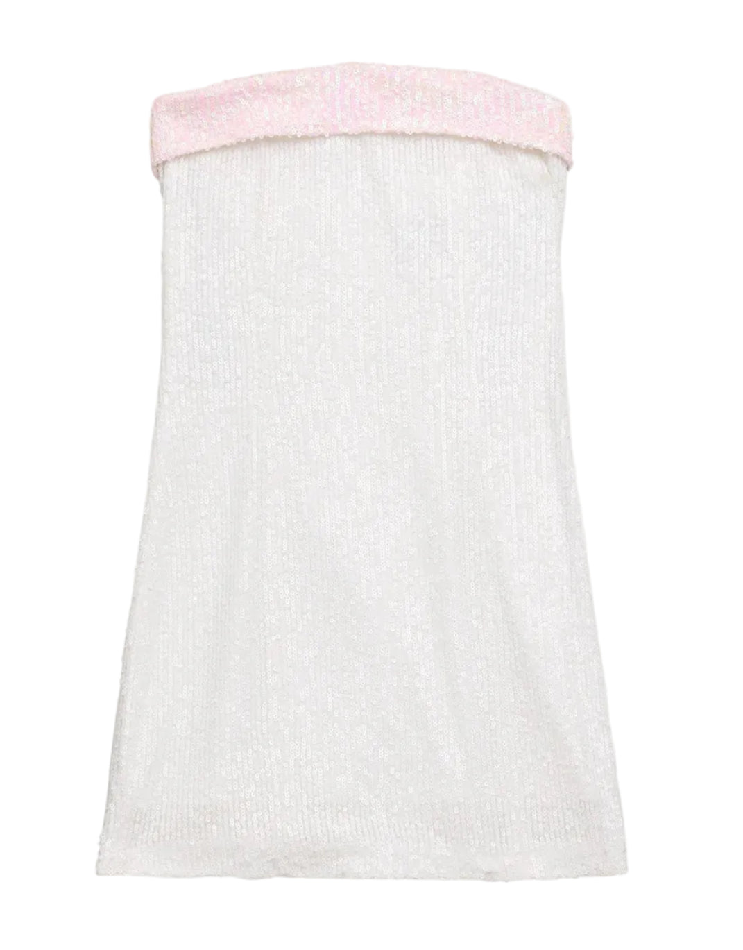 KatieJ Sequin Party Dress- White/Pink