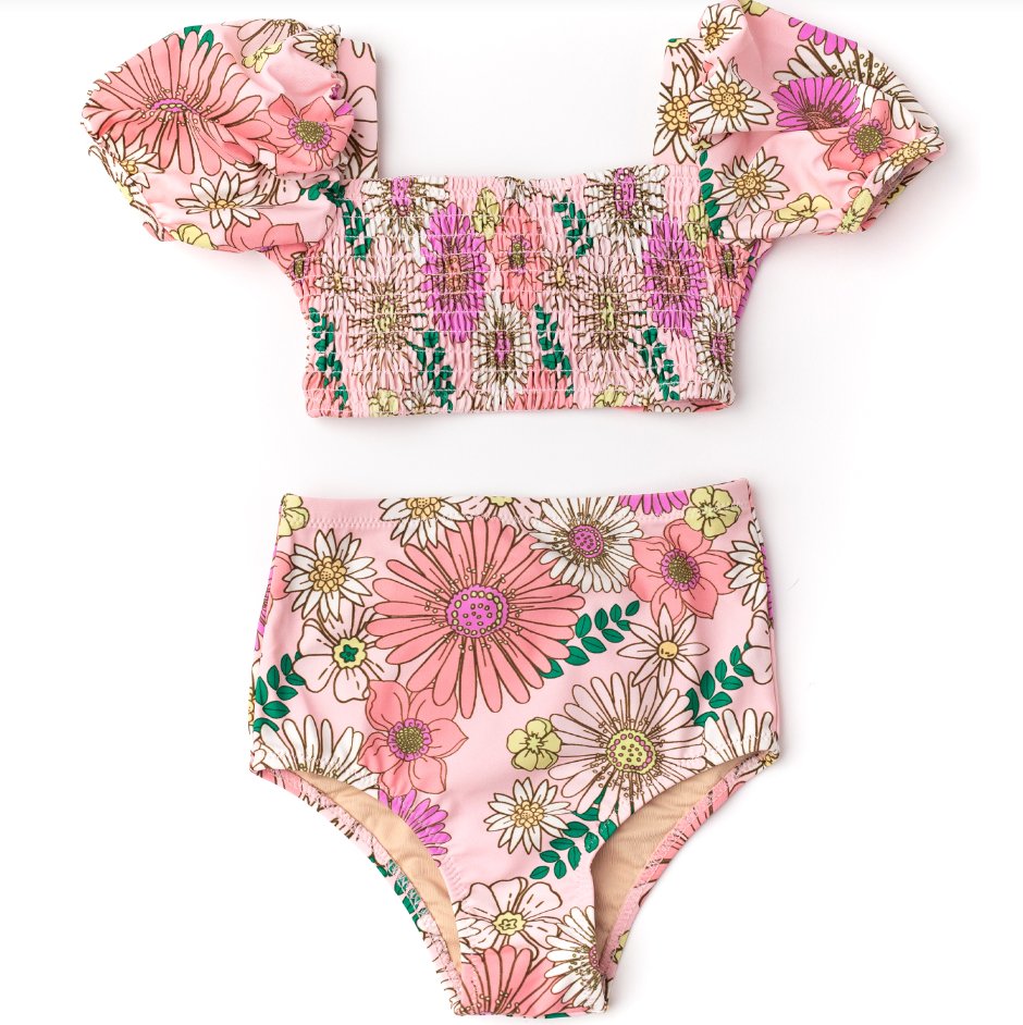 Shade Critters Retro Blossom High Waisted 2pc Swimsuit - Everything But The PrincessShade Critters