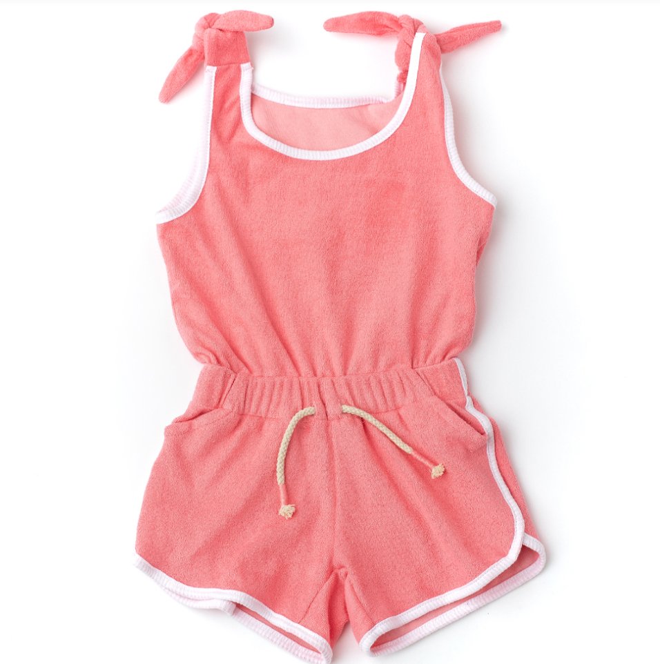 Shade Critters Terry Romper - Coral - Everything But The PrincessShade Critters