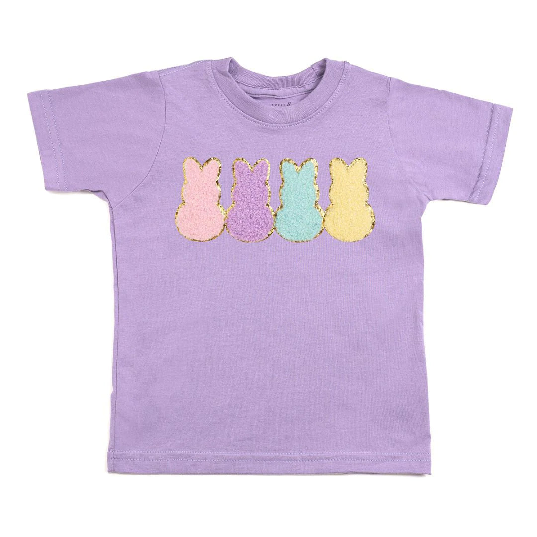 Sweet Wink Easter Peeps Patch Short Sleeve T-Shirt  - Lavender