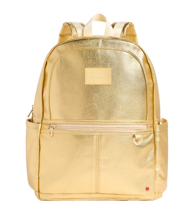 State Bags Kane Kids Double Pocket 16" Backpack - Metallic Gold * Preorder* - Everything But The PrincessState Bags