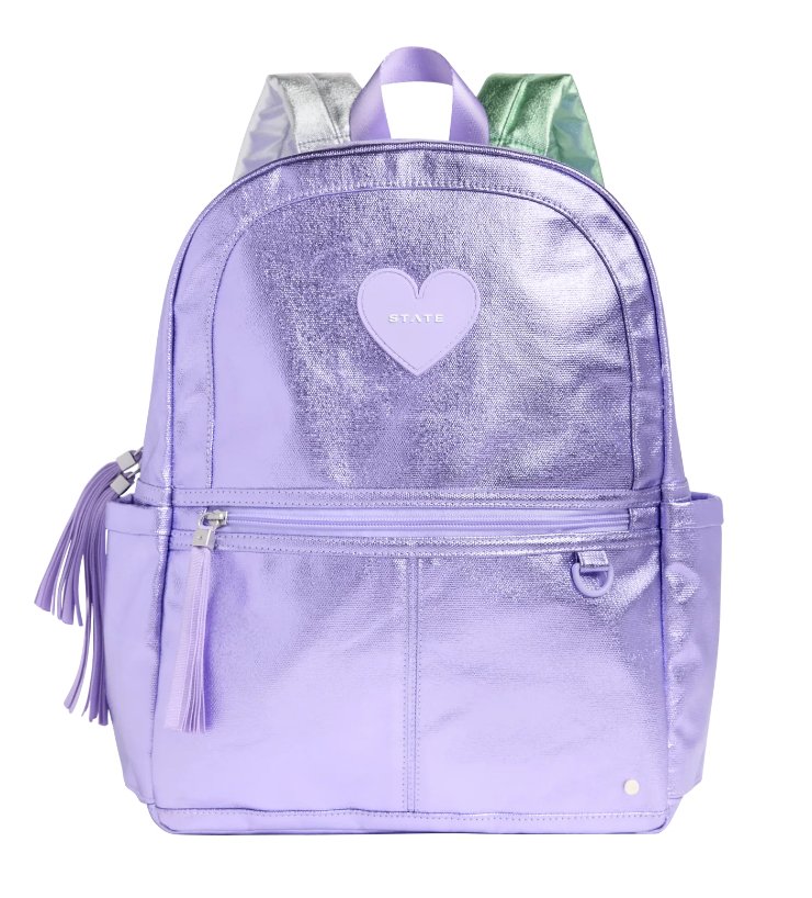 State Bags Kane Kids Double Pocket 16" Backpack - Metallic Lilac * Preorder* - Everything But The PrincessState Bags