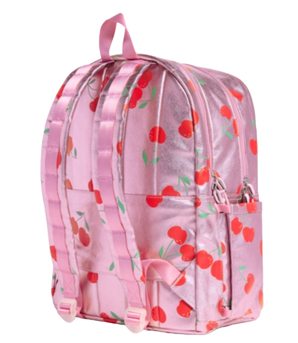 State Bags Kane Kids Double Pocket 16&quot; Backpack - Pink Cherries - Everything But The PrincessState Bags