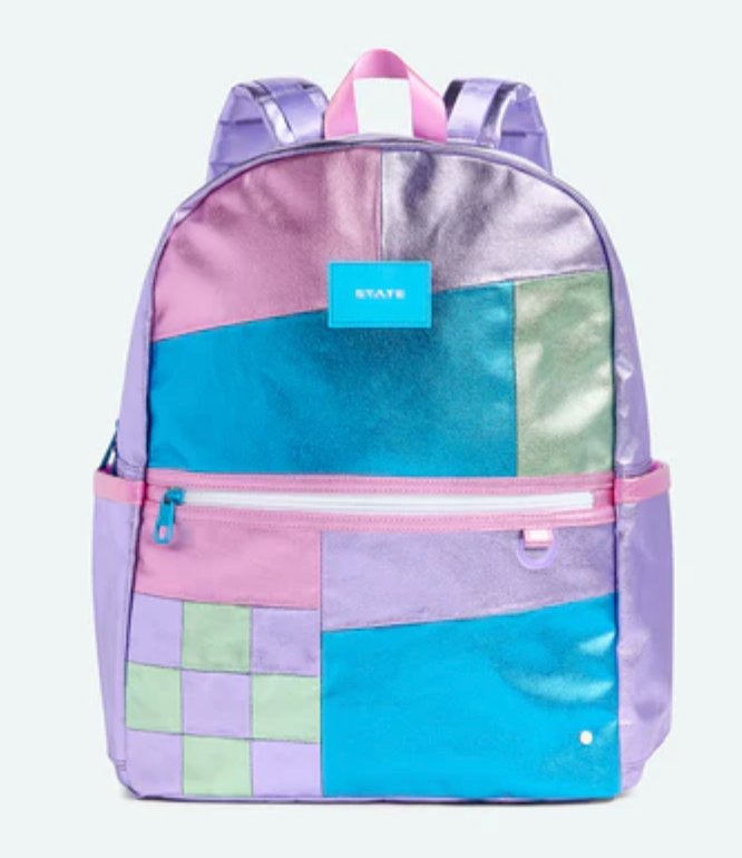 State Bags Kane Kids Large 17&quot; Backpack - Metallic Patchwork * Preorder* - Everything But The PrincessState Bags