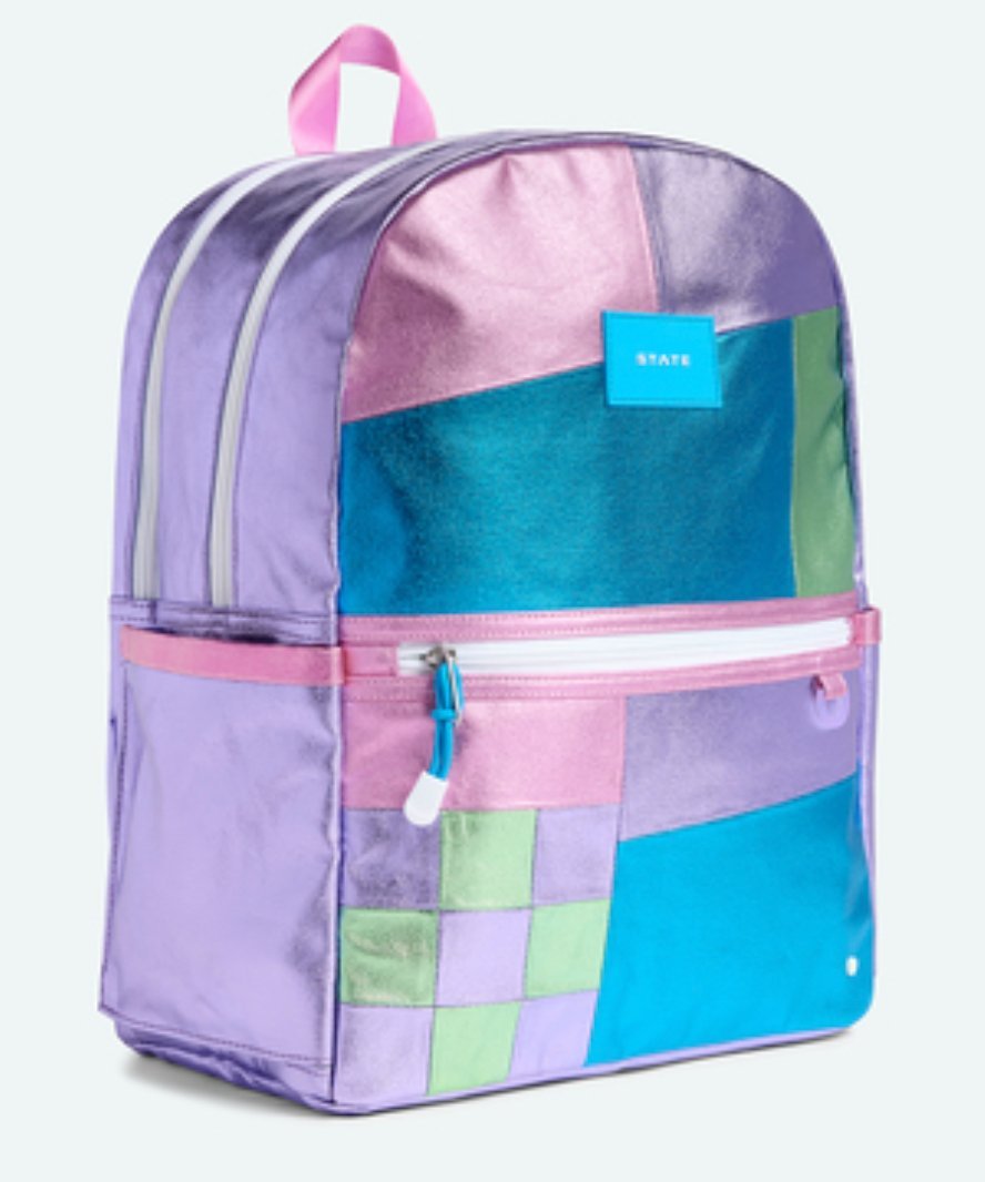 State Bags Kane Kids Large 17&quot; Backpack - Metallic Patchwork * Preorder* - Everything But The PrincessState Bags