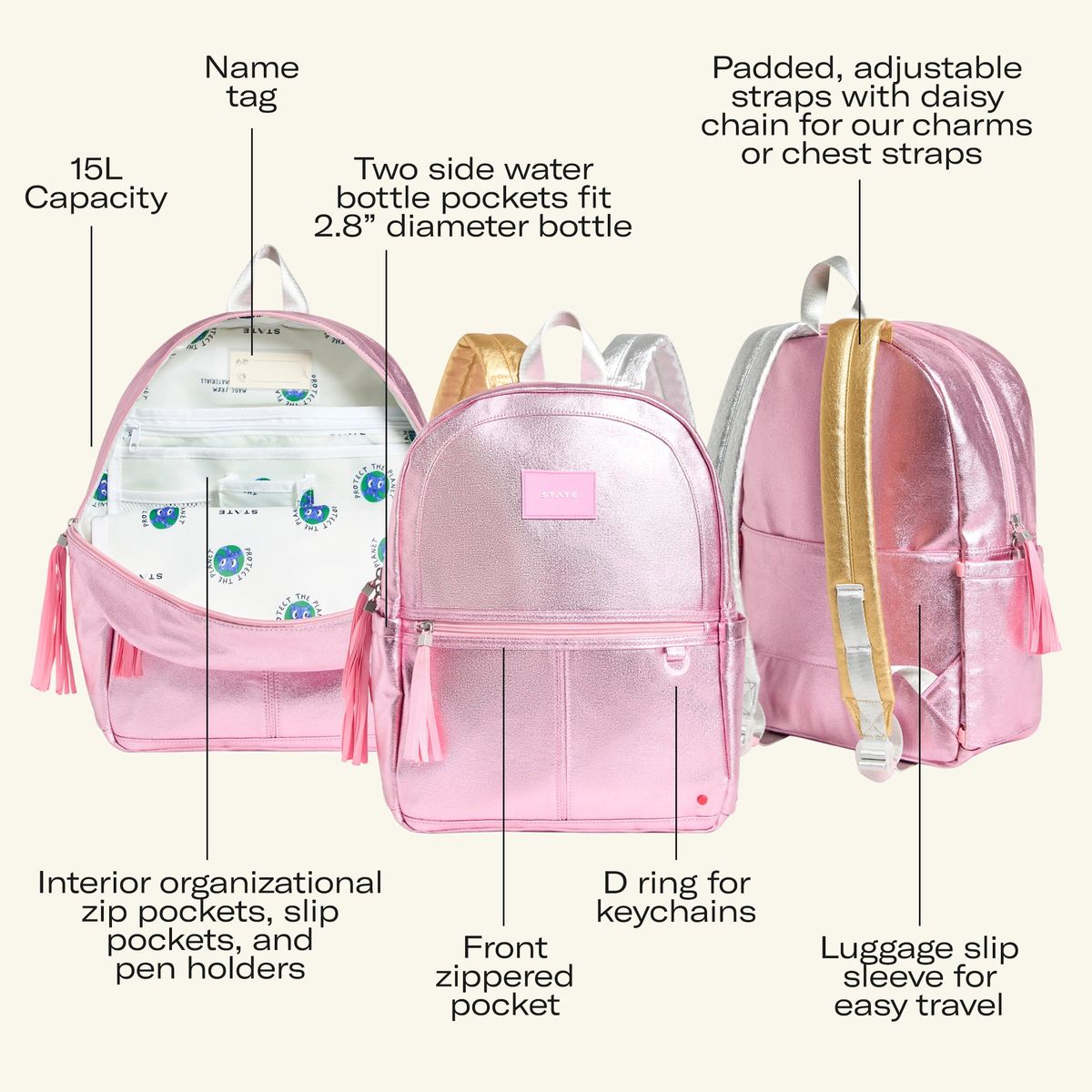 state backpacks kane features