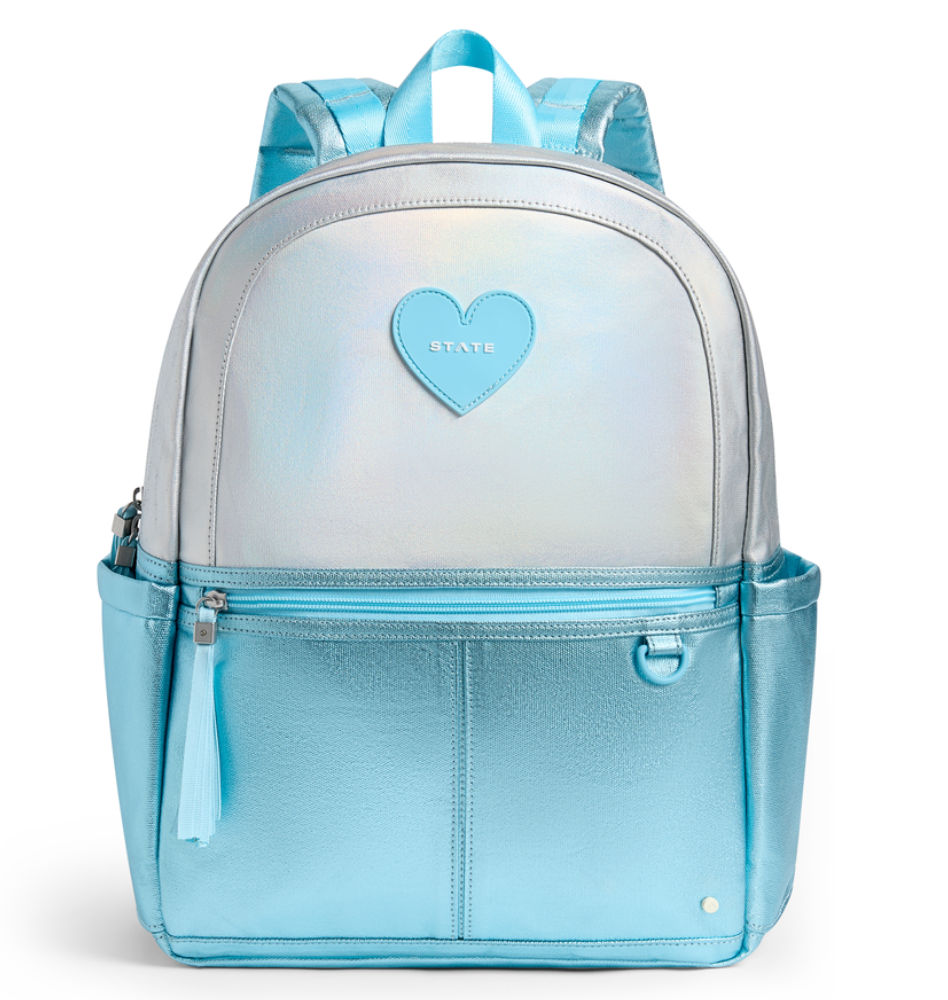 state bags blue iridescent kane backpack