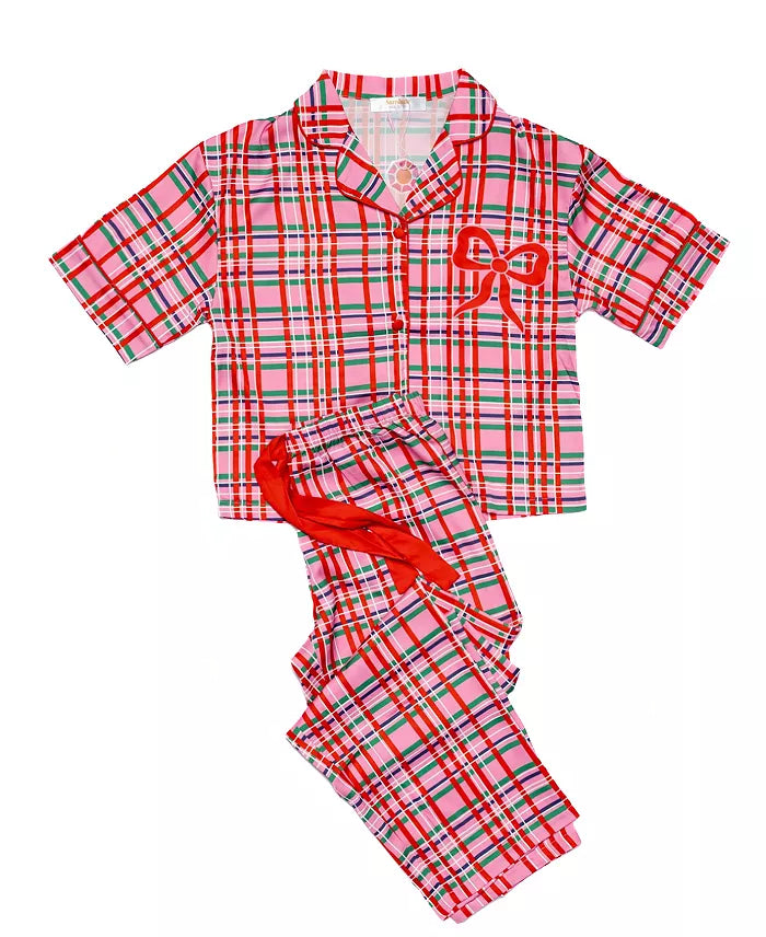 Sunshine Society Merry Magic 2pc Silky Pant Set