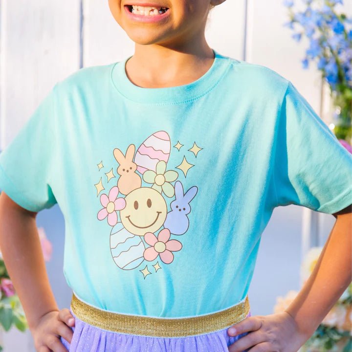 Sweet Wink Easter Doodle Short Sleeve T-Shirt - Aqua - Everything But The PrincessSweet Wink