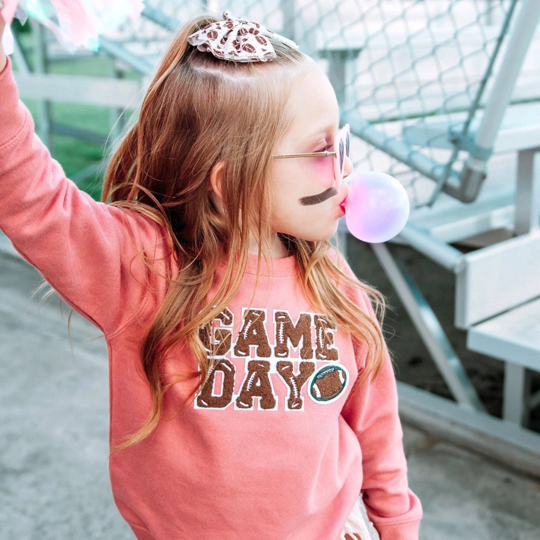 Sweet Wink Game Day Patch Sweatshirt - Kids Football Sweatshirt - Everything But The PrincessSweet Wink