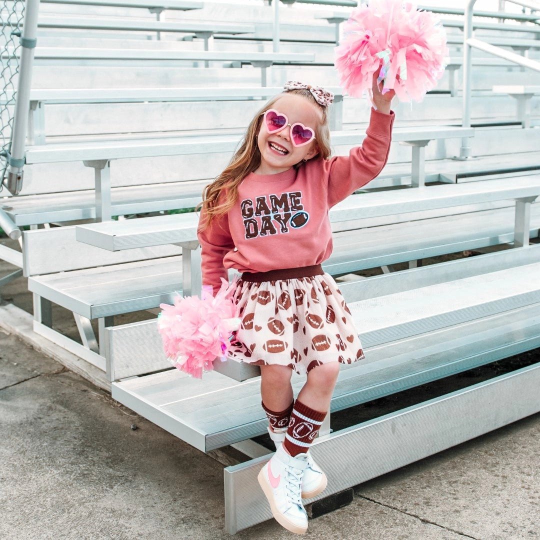 Sweet Wink Game Day Patch Sweatshirt - Kids Football Sweatshirt - Everything But The PrincessSweet Wink