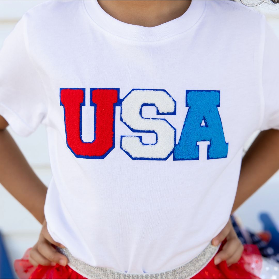 Sweet Wink USA Chenille Patch Tee - Everything But The PrincessSweet Wink