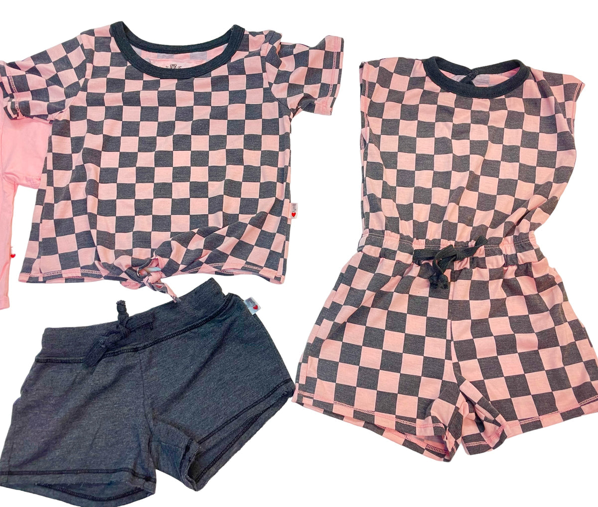 T2Love Brushed Apricot Checkered Tie Front Tee-Size 8 - Everything But The PrincessT2love