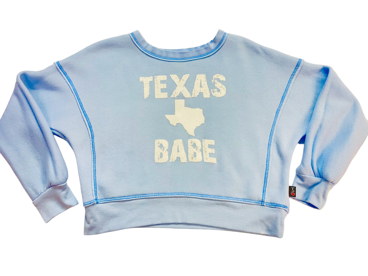 T2Love Chambray Blue Texas Babe Dolman Sweatshirt - Everything But The PrincessT2love