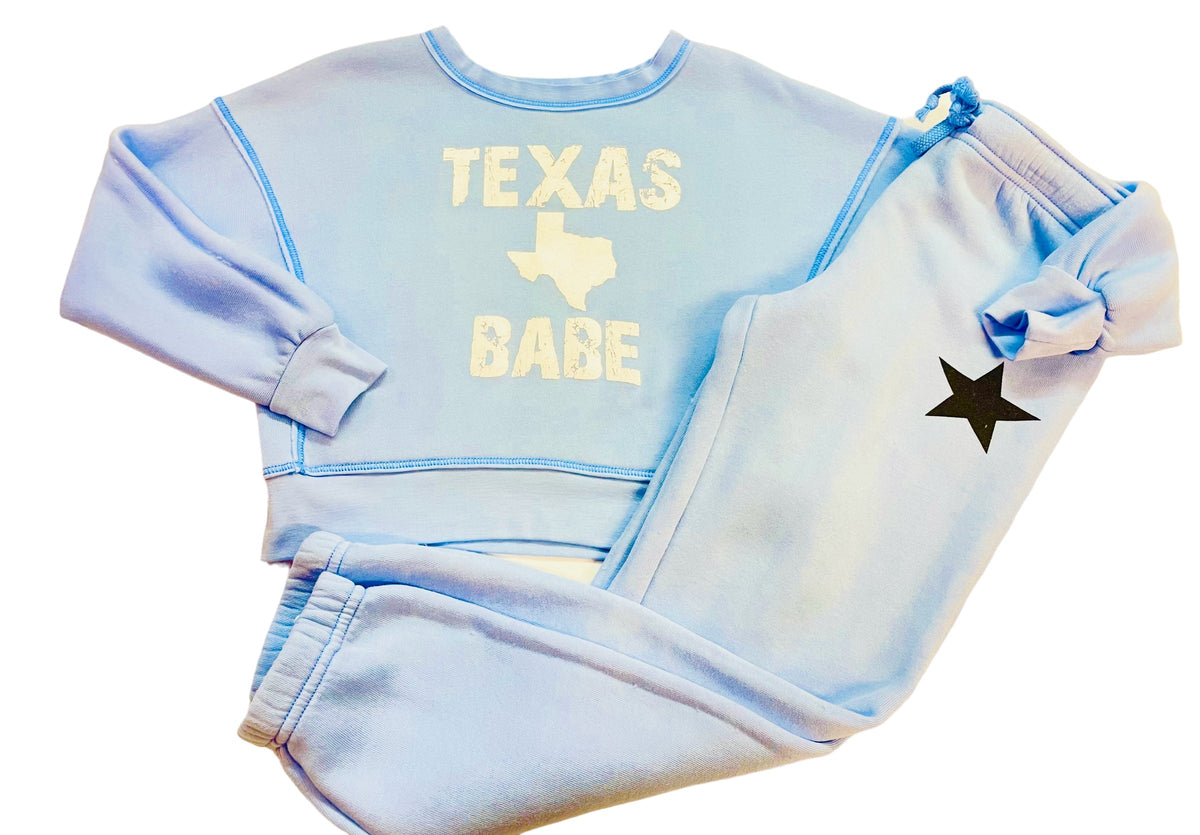 T2Love Chambray Blue Texas Babe Dolman Sweatshirt - Everything But The PrincessT2love