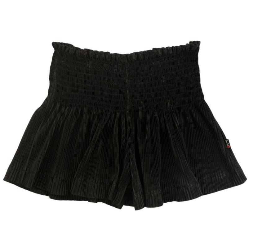 T2Love High Waisted Ribbed Swing Shorts - Black - Everything But The PrincessT2love
