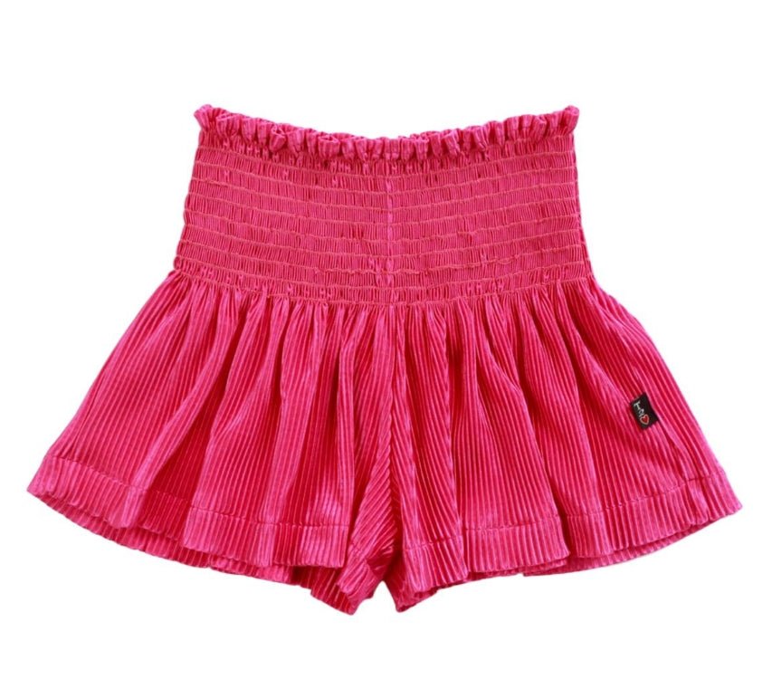 T2Love High Waisted Ribbed Swing Shorts - Pink - Everything But The PrincessT2love