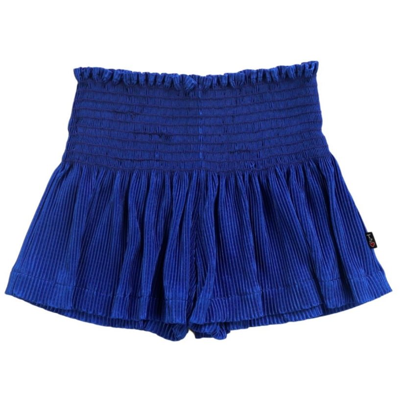 T2Love High Waisted Ribbed Swing Shorts - Royal Blue - Everything But The PrincessT2love