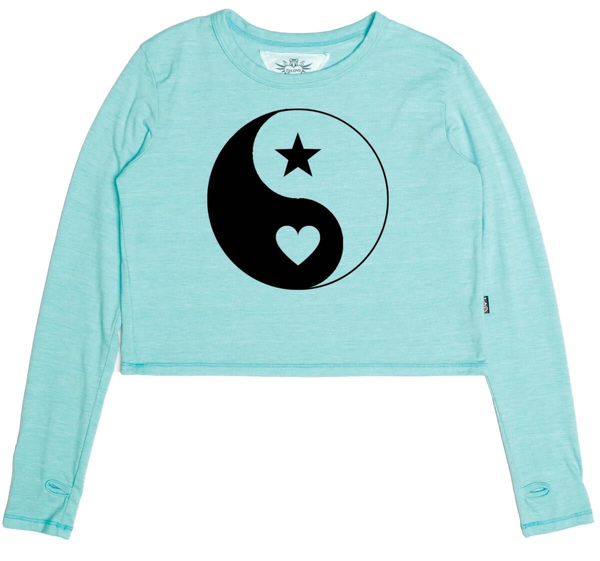 T2Love Yin Yang Pullover Sweatshirt - Blue Curacao - Everything But The PrincessT2love