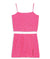 KatieJ NYC 2pc  Taylor Sequin Skirt Set- Tart Raspberry