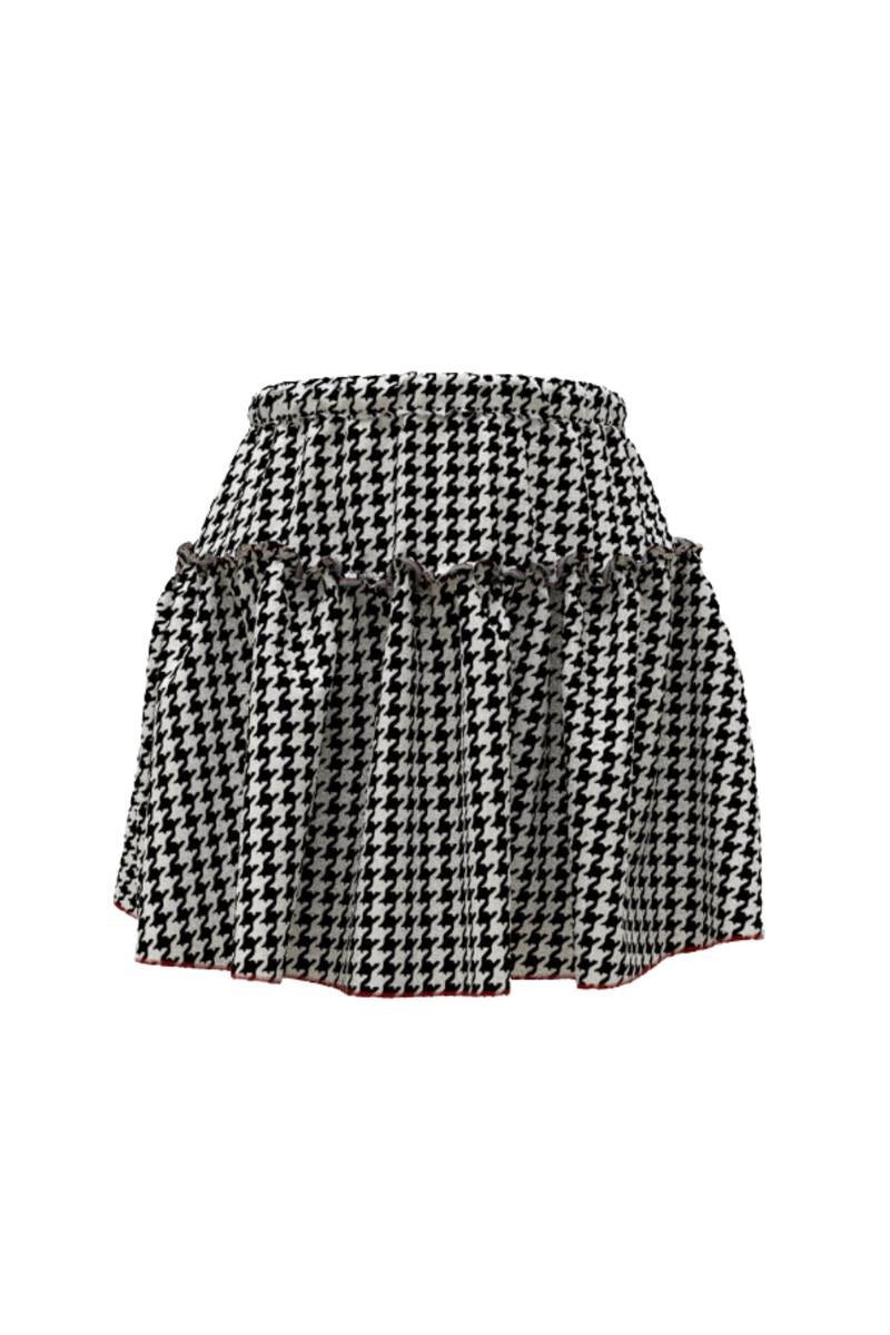 THEME Drew Mini Skirt- Black and White Houndstooth- Size 6/7 - Everything But The PrincessTheme