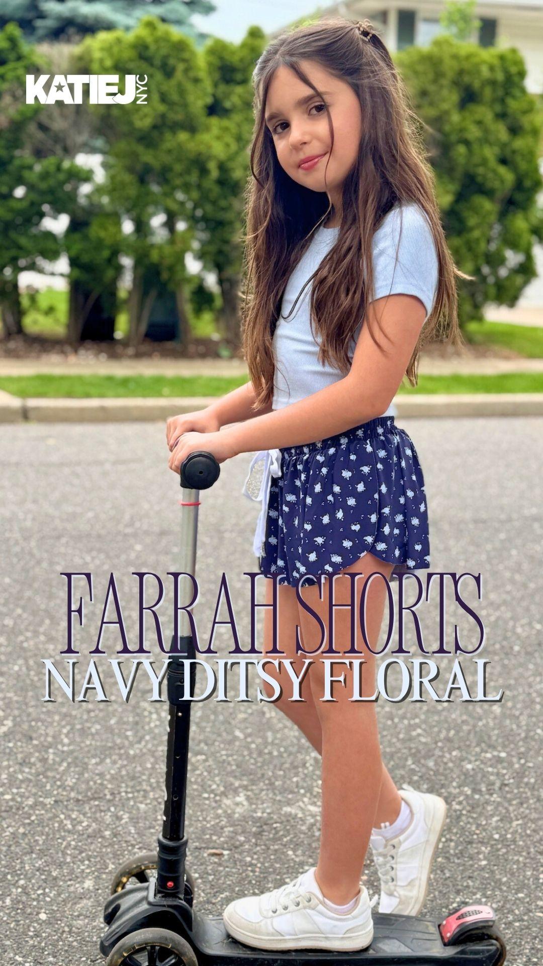 KatieJ NYC Farrah Short - Baby Blue Ditsy Floral