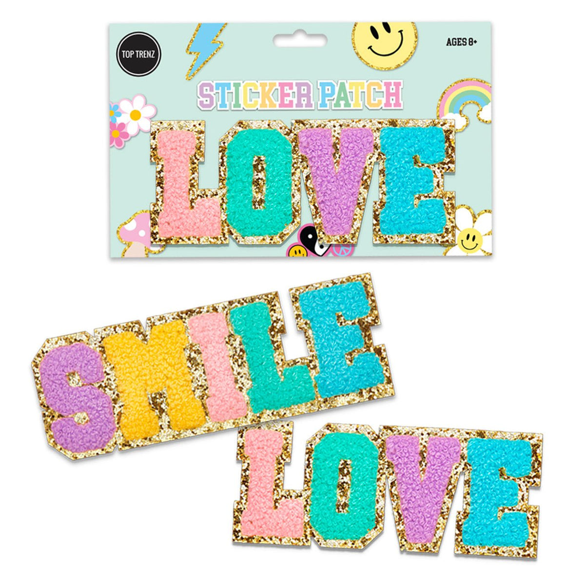 Top Trenz Chenille Sticker Patch -Words - Everything But The PrincessTop Trenz