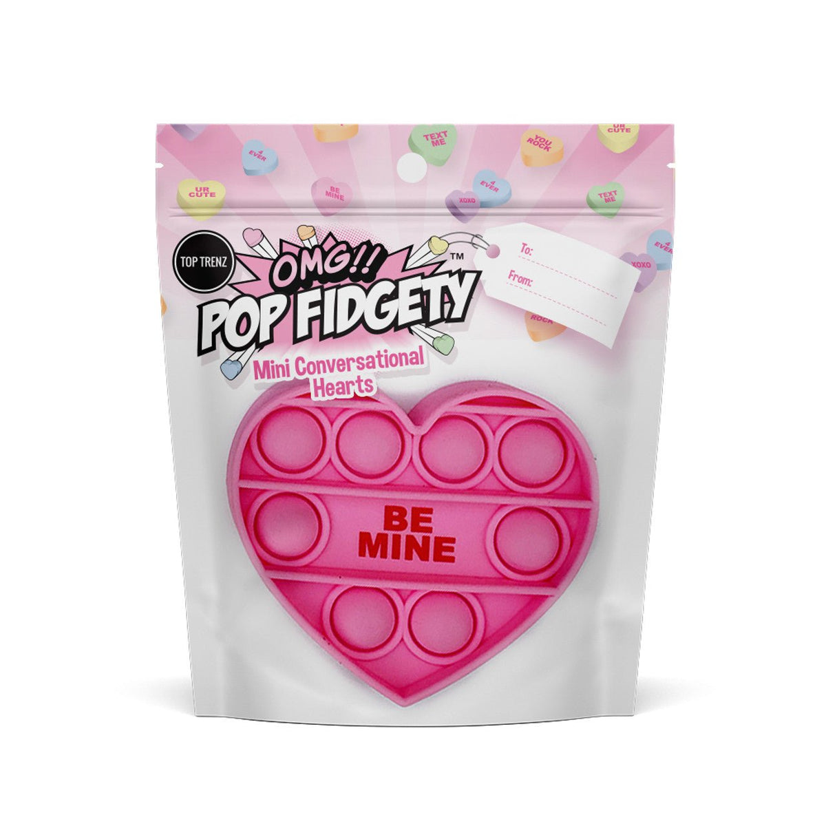 Top Trenz Pop Fidgety MINI&#39;s - Conversation Heart - Everything But The PrincessTop Trenz