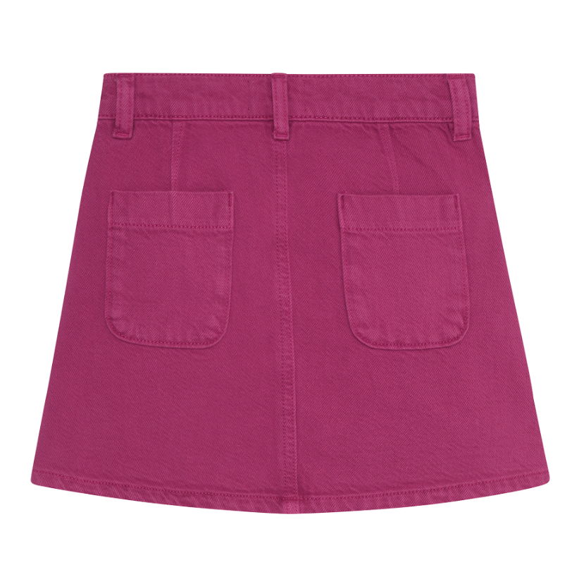 girls premium designer denim skirt in pink